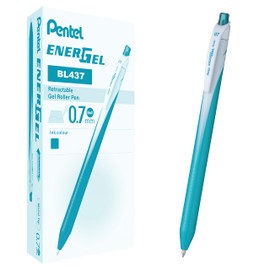 Pentel BL437 Energel Slim Roller 0.7 mm Turquoise Pack of 12