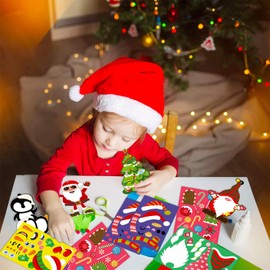 18 Christmas Stickers Crafts for Kids,Christmas Arts and Crafts for Kids,Xmas Crafts for 2-3-4-5 Years Old Children,Make Your Own Christmas Stickers,Xmas DIY Stickers for Children,Xmas Gift for Kids