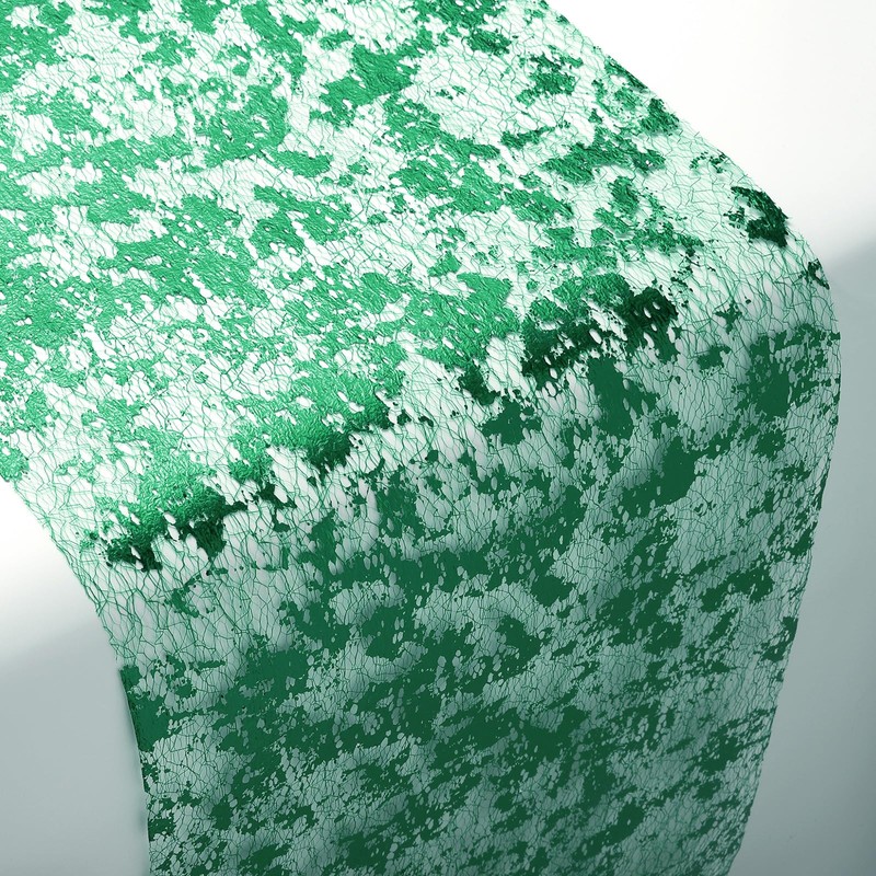 sourcing map Emerald Green Table Runner Roll 11.4" x 45