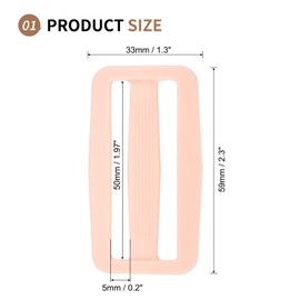 SUIKIHUM 16 Pack Plastic Slide Buckle, 1 Inch Tri-Glide Slider, Tri-Ring Adjusters Webbing Slider for Backpack Strap Dog Collar, Pink