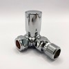 Greenedhouse Sofia Chrome Central Heating Corner Valve for Radiators and