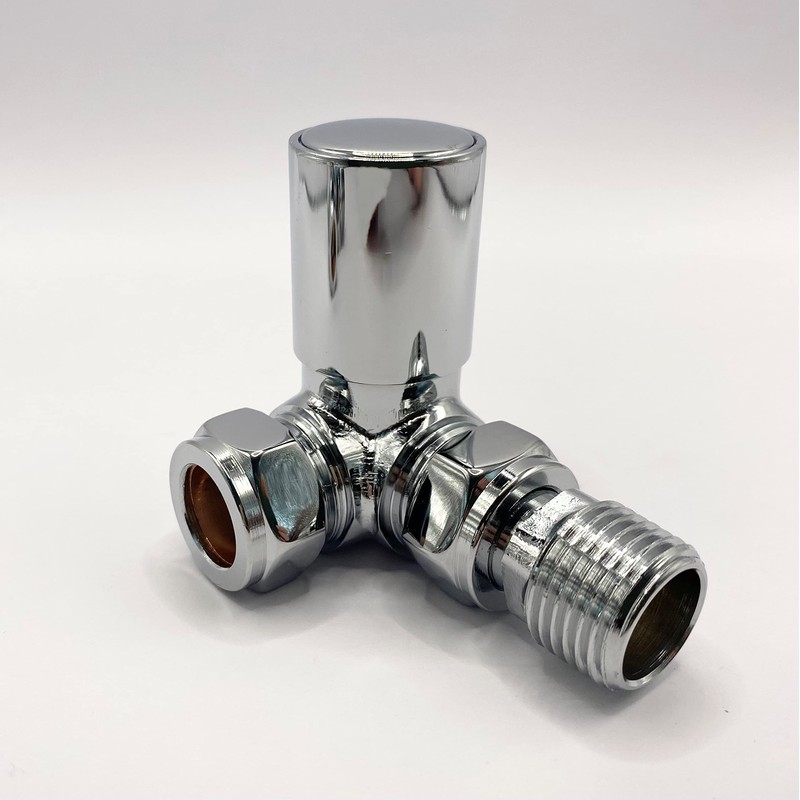 Greenedhouse Sofia Chrome Central Heating Corner Valve for Radiators and