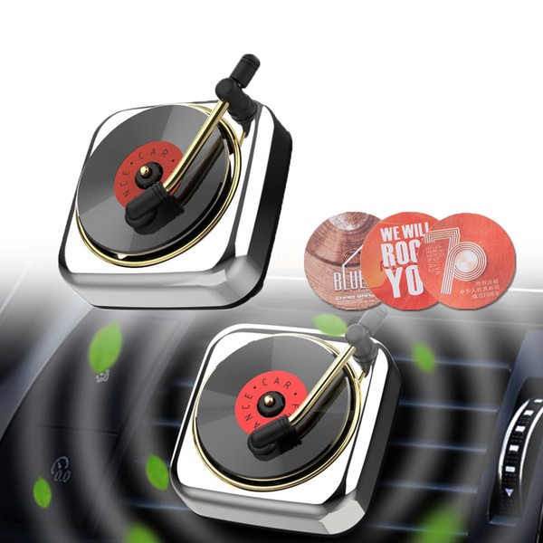 AuMoHall Record Player Car Vent Clips Air Freshener Retro Style