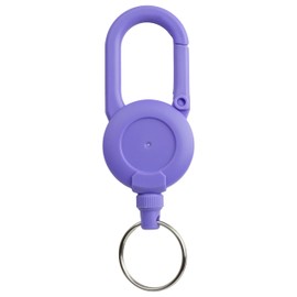 prendre PR-CKCR Key Reel, Cute, Colorful, Carabiner, Lightweight, Key Chain, Cord, Fishing, Camping, Outdoors, Stretchable, Stretchable, purple
