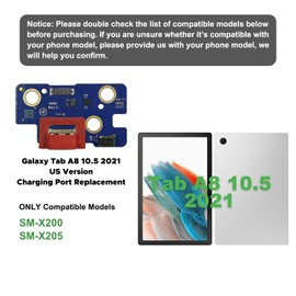 Charging Port Replacement Kit Compatible with Galaxy Tab A8 10.5 2021, Dock Board USB-C Connector for Tab A8 10.5 2021 SM-X200, SM-X205 Tablet, with Instruction & Tools