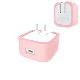 Case for Apple 40W Power Adapter – Soft Silicone Protective Cover for Dynamic Charger,Shockproof Dustproof Charging Block Protector Sleeve[Pink]