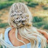 RechicGu 10 Pieces Wedding Head Hair Piece Leaf Flower Faux