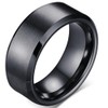 JUDE 8mm Matte Black Tungsten Carbide Classical Simple Plain Wedding