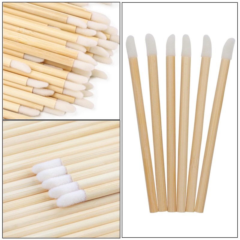 Lipstick Concealer Brushes Bamboo Lip Brushes Disposable Lip Brushes Lipstick