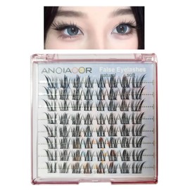False Eyelashes Natural Look Fox Eye Artificial Eyelashes Wispy Faux Cluster Lashes Fluffy Soft Reusable Short Fake Eyelashes 8 Pairs