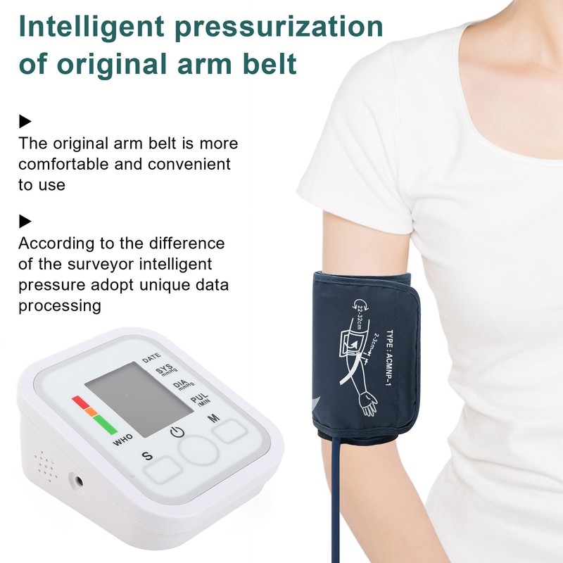 Blood Pressure Tester LCD Display Precise Measuring Portable Armband Blood