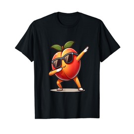Dab Peach Dancing Dabbing Peach Fruit T-Shirt, black