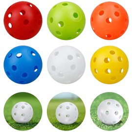 KOFULL 50 Pack Practice Golf Balls Plastic Golf Balls with holes Golf Practice Balls, Driving Training Balls Range