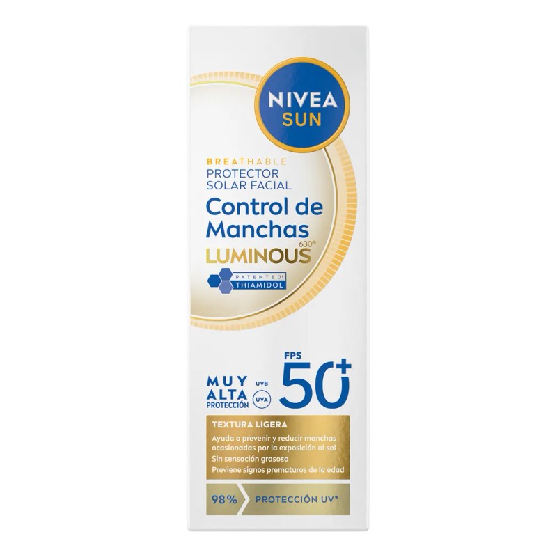 Protector Solar Facial NIVEA SUN Control De Manchas Luminous 630°