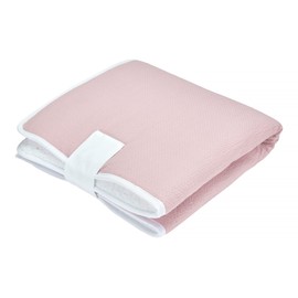 KraftKids Travel Changing Mat in Double Crepe Pink, Travel Changing Mat 60 cm x 60 cm, Changing Mat for Travel with Love Handmade in the EU