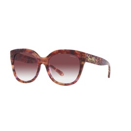 Coach HC8264 Sunglasses, Petal Tortoise/Purple Clear Gradient, 56 mm