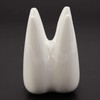 Dropfree Tooth Shape White Ceramic Flower Pot Modern Design Planter