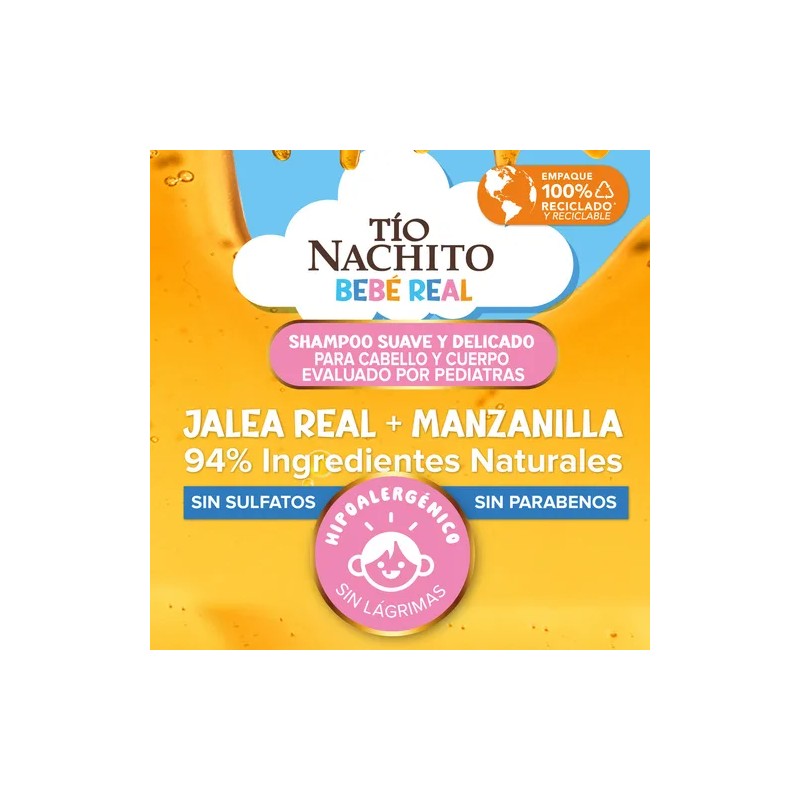 Tío Nachito Shampoo bebés para Cabello y Cuerpo 400ml
