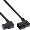 InLine C13 to C14 90 Degree Angled Power Cable Black,