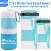 BonGu Beach Towel Set 180x80cm & 60x38cm Microfiber Travel Towels