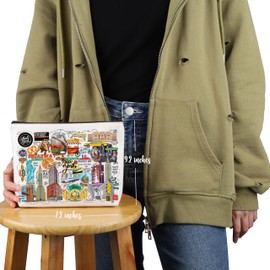 Generic PYOUL New York Lover Gift Welcome to New York Makeup Bag I Love New York City Cosmetic Bag NYC Lover Gift New York Souvenir Zipper Pouch Travel Bag (New York Bag)