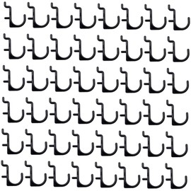 Kichvoe 100PCS J Shape Pegboard Hooks Plastic Display Hooks for Tool Organization Easy Install Hangers for Home and Garage Storage