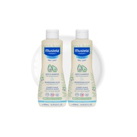 Mustela Gentle Shampoo 500ml Pack of 2 | Tear-Free, Baby Hair & Scalp Cleanser, Nourishing & Hypoallergenic, For Newborns & Infants