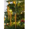 Christmas Concepts® 12cm Glitter Icicle Decorations Christmas Tree Trims (COPPER,
