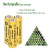 Yibatopow 16 Packs AA 300mAh Ni-CD 1.2V Rechargeable Batteries for