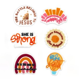 Eileent 11PCS Bible Verse Shoe Charms, Boho Christian Faith Shoe Decorations,for Party Favors Birthday Girls Adults Women Religious Gifts