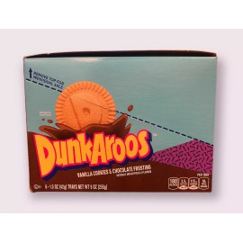 Dunkaroos BEST BY 03/2022 Dunkaroos Vanilla Cookies & Chocolate Frosting 6 - 1.5 OZ TRAYS