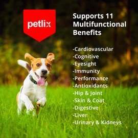 Petlix M11 Vitamin Supplement for Dogs - Glucosamine Chondroitin Joint Support, Probiotics for Gut & Immune Health, Omega Fish Oil with Antioxidants and Vitamins for Skin & Heart Health