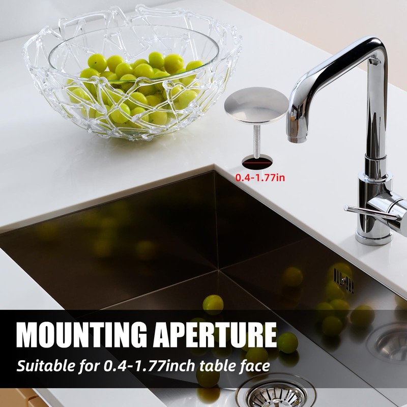 2 Pack 2 Inch Stainless Steel Kitchen Sink Hole Cover,Leakproof