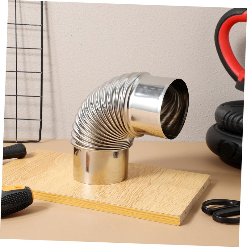 TEHAUX Stainless Steel Elbow Chimney Flue for Wood Stoves Lightweight