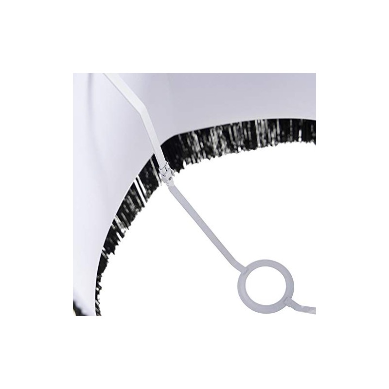 QAZQA Granny Retro Silk Lampshade Black with Grey 45 cm