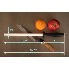 Wedgek HXT Ceramic Thick Sharpening Rod and Angle Guides, 11-Inch Shatter Resistant
