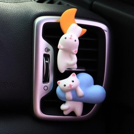 Kkumcat air vent air freshener Kkumcat for car (Mooncat)/White Musk 2ea