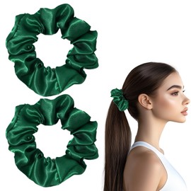 Pack of 2 Hair Bobbles Silk Girls Hair Band Silk Scrunchies Silk Hair Scrunchies Women's Hair Accessories Small Silk Hair Bobbles Hair Thin Velvet Kknekki Accessories Hair Bands Invisibobble Scrunchie