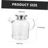 Ciieeo Transparent Glass Water Pitcher Kitchen Juice Pot with Ergonomic