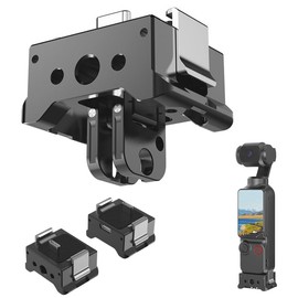 Osmo Pocket 3 Adapter Mount, Charging Base, Mount Adapter, Includes Mount Base, Type-C Port, 1/4 Screw Hole, Gopro Connector, Can Be Attached to Tripod, Selfie Stick, Etc