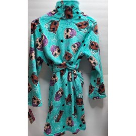 LOL Surprise Size 7-8 LOL Surprise Girl Robe Tie Waist Long Sleeve Pockets Polyester Bathrobe