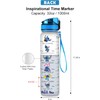 Blue Alien 32 Oz Water Track Bottle, Stop Slacking Drink