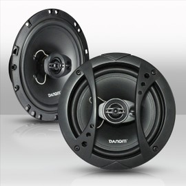DANOM 3-Way Coaxial Car Audio Speakers, 6.5 inch Car Door Speakers, Car Audio, Full Range, 250 Watts, Great for Car Stereo Sound System - (Pair)