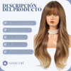 HAIRCUBE Peluca Larga Con Flequillo Rizada Y En Capas Para