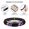 ZJHFSGMY Puerto Rico Flag Steering Wheel Cover, Universal Fit, 15-Inch