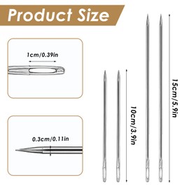 Set of 4 Darning Needles with Large Eye Embroidery Needles Sewing Needles with Large Eye Darning Needles Set Hand Sewing Needles Large Eye Needle Embroidery Needles Large Eye Needles Pointed Large for