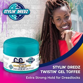 Stylin Dredz Extra Strong Hold Twisiting Gel Toffee Super Shine Formula Pk Of 4