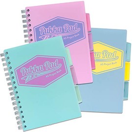 Pukka Pad Pastel A5 Wirebound Project Book Ruled 80gsm – 8631-PST - Assorted