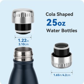 Prurex Replacement lid for 25 oz Cola Shaped Water Bottle,Leak Proof Lid for Swell, BJPKPK,koodee and Other Brand,BPA Free