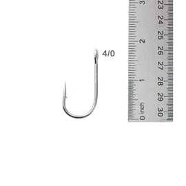 Qty 100 Fishing 6X Strong Siwash Nickel Hooks Size 4/0 Open Eye Hi-Carbon Steel Hook Long Cut Point